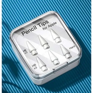 AIEACH Apple Pencil Tip Replacement Hard HB Nib 1st 2nd 6 PCS - HB6