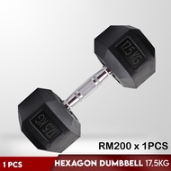 Hexagon 17.5KG Dumbbell Weight Training Fitness Dumbbell (17.5kg)