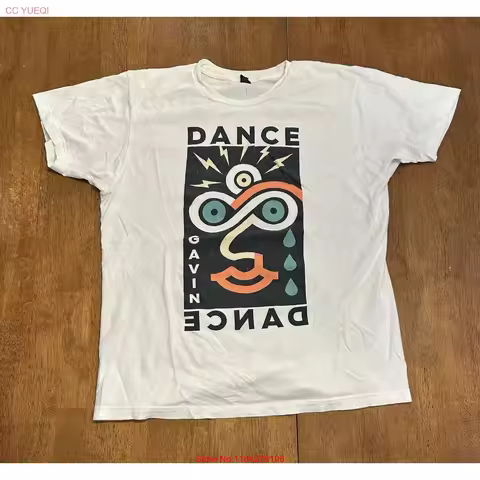 Dance Gavin Band T Shirt Large vintage Washed Top For Everyday Wear homme Breathable Versatile Comfo