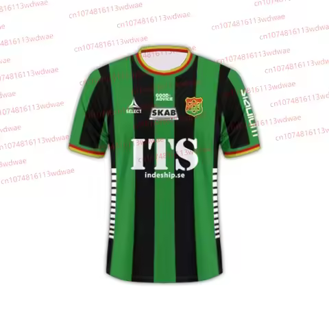 T-shirt For Men Summer Sweden Football Short sleeve T-shirt 3D Print Djurgårdens IF Jersey Kit 25-26