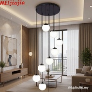 MEIJIAJIA Duplex Stair Chandelier Modern Minimalist Villa Apartment Chandelier Magic Bean Chandelier