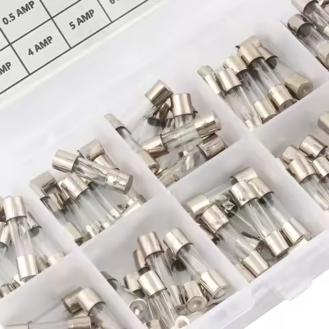100/72pcs 5 * 20 6 * 30 fast melting glass tube fuse car glass tube fuse set with box 0.2-20A 0.5-30