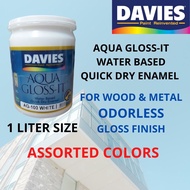 ∋▣✙Davies Liter Aqua Gloss It Enamel Odorless Paint 1L