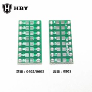 10pcs Chip to Straight Plug 0805 0603 0402 SMT to DIP Capacitor Resistor LED SMT Adapter Board