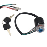 Motorcycle 4-Wire Electric Door Lock Accessories CT110 Postie Bike CT 110 Ignition Switch Battery Un