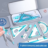 Compass Ruler Set Student Prize School Supplies Stationery Exam 8-Piece Set Compass Ruler Triangle R