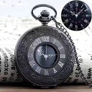 Retro Flip Pocket Watch Antique Student Roman Character Men Women Necklace Old-fashioned Quartz Larg