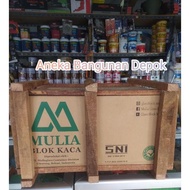 ( Packing Peti Kayu) Glass Block Merk MULIA 1 Dus ( isi 6 pcs) Roster