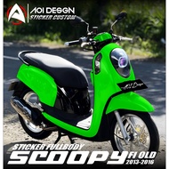 Decal Sticker Honda Scoopy Fi Lama Full Body CUSTOM - Stiker Variasi Scoopy Fi Old 2013 2014 2015 20