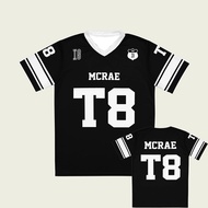 Tate McRae Jersey 2025 New SpringSummer Men's and Women's Sportswear T8 McRae Football Jersey V-Neck