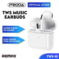 REMAX TWS Wireless Earbuds Stereo Earbuds Wireless TWS-10 Bass Earbuds TWS Earbuds Bluetooth Earbuds