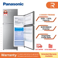 [5 STAR] Panasonic 325L 422L Inverter 2 Door Fridge NR-TV341BPSM NR-BX421BPSM