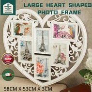 European Photo Wall Creative Combination Hanging Wall Photo Frame 6 Slot 4R(6 Inch) Conjoined Heart 