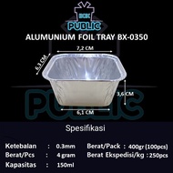 10 PCS Aluminum FOIL tray BX 0350 without lid / ALUMUNIUM FOIL CUP