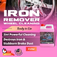 【Kleenson】Iron Remover and Wheel Cleaning 4L | Degreaser, Wheel Cleaner & Remove Iron and Stubborn D