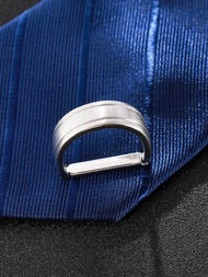 Bronze Plated Matte Finish D-Clip Buckle Simple Ring Buckle Mens Tie Clip Buckle Tie Ring Clip Fashi