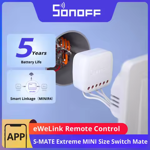 SONOFF S-MATE2 Extreme Switch Mate Local Control Mechanical Switch Support MINI Size Two-Way eWeLink