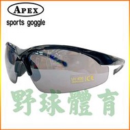 〈ElRey野球王〉APEX 成人運動太陽眼鏡 灰片 亮黑 908