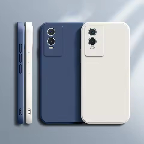 Original Case for VIVO Y74S Y76 Y76S 5G Camera Protection Square Liquid Silicone Soft Luxury Shockpr