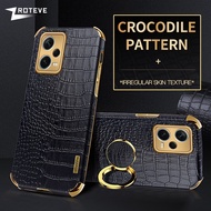 Redmi Note12 Pro Case Zroteve PU Leather Ring Holder Plating Silicone Soft Cover For Xiaomi Redmi Note 12 S 12S 11S 11 Pro Plus 5G Xiomi Note11 Note11S Note12S Phone Cases