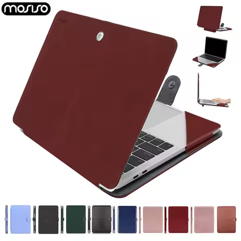 PU Leather Laptop Case Cover for 2023 Macbook Air 13 Inch M2 A2681 M1 A2337 For Mac Pro 13 A2338 A22