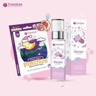 Tasneem Set Tidur Lena untuk Anak Sleepy Pillow Mist Spray Sleep Patch Pelekat Tampalan Mandian Lave