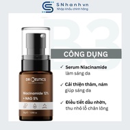 Serum DrCeutics B5 Basic Hydration 5% B3 Niacinamide 12% dành cho da dầu mụn (30g)