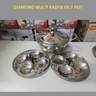 [Induction Support] Idly Maker Diamond Stainless Steel Copper Bottom Multi Kadai With Idly Vessel St