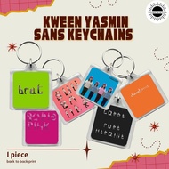 Kween Yasmin Inspired Album Keychains Meme Acrylic Keychain customizable word