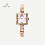 Royal Crown รุ่น 3819B นาฬิกาข้อมือผู้หญิงเล็กๆกันน้ำ ล้อมเพชร แบรนด์เนมแท้  - Vayo Jewelry