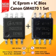 Canon GM4070 25Q32JVSIQ Eprom IC + GM4070 BIOS IC 25Q128CSIG 1 Set