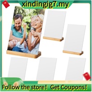 【】6 Pack Sublimation Photo Frames Blanks 5 X 7 Inch Heat Transfer Metal Picture Frames with Wood Bas