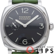 沛納海 Radiomir 1940 3 Days Acciaio 42mm PAM00574，附盒、保固卡，不鏽鋼/皮革錶帶，男士腕錶，黑色，拋光，成色極佳 [二手]