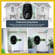 Terbaru War Bel Rumah Suara Tanpa Kabel Jarak Jauh Anti Air Alarm Pintu Wireless Waterproof Dengan E