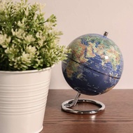 SkyGlobe 5吋亮面衛星O型亮鉻底座地球儀