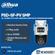 DAHUA P5D-5F-PV 5MP 3K + 3K HERO CCTV 2 WAY AUDIO DUAL-LENS PAN TILT OUTDOOR WIFI CAMERA FREE MICRO 