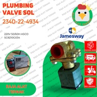 Plumbing Valve Sol 220V 50/60H ASCO SC8210G034 Sparepart Jamesway Part Number 234D-22-4934