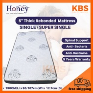 (FREE Shipping) SINGLE / SUPER SINGLE / Honey 5 INCHES Prime Series Compressed Rebonded Foam Mattress / 5Years Warranty