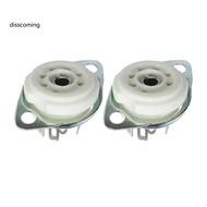 Vacuum Tube Socket 6j1 Tube Socket 2pcs 7-pin Ceramic Tube Socket Gzc7-f Golden Plated Vacuum Tube H