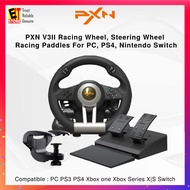 PXN V3II Racing Wheel, Steering Wheel With Racing Paddles For PC, PS4, Nintendo Switch (PXN-V3Pro)