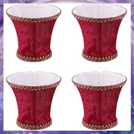 (GPBS) 4X Fabric Clip on Lamp Shade E14 Handmade Lampshade for Modern European Style Wall Sconce Lam