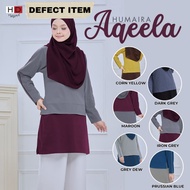 DEFECT ITEM : AQEELA- T shirt Cotton Muslimah Humaira Design (Saiz : S-5XL)