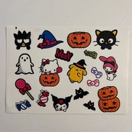 萬聖節Halloween兒童紋身貼紙  Hello Kitty XO仔 布甸狗 可羅米 Melody Kuromi 庫洛米 美樂蒂