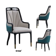 With Armrest Sales Studio Chair High-End Backrest Light Luxury Leather Art Household Dining Chair De