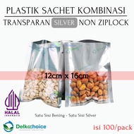 DELKOCHOICE PLASTIC SACHET BAG COMBINATION NON ZIPLOCK 12x16