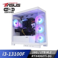 華碩平台[境界荒神]i3四核獨顯SSD電腦(i3-13100F/16G/RTX 4060 Ti/1TB_M2) 境界荒神