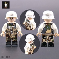 Lego minifigure WW2, German Soldier character in World War 2, free k98 gun
