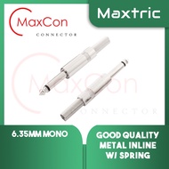 Maxcon Quality 6.35mm Mono Male Inline Plug w/ Spring