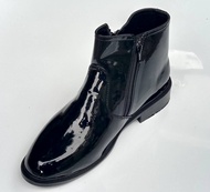 【ขายร้อน】 CHEN DIAMOND รองเท้าหนังแก้ว ของแท้ รองเท้าหนังทรงคัชชูแบบมีซิป รุ่น 902 สีดำ