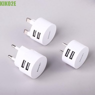 KIKO2E Dual Usb Round Charger UK Portable Dual USB Quick Charge Mini Adapter Charger Adapter Travel 